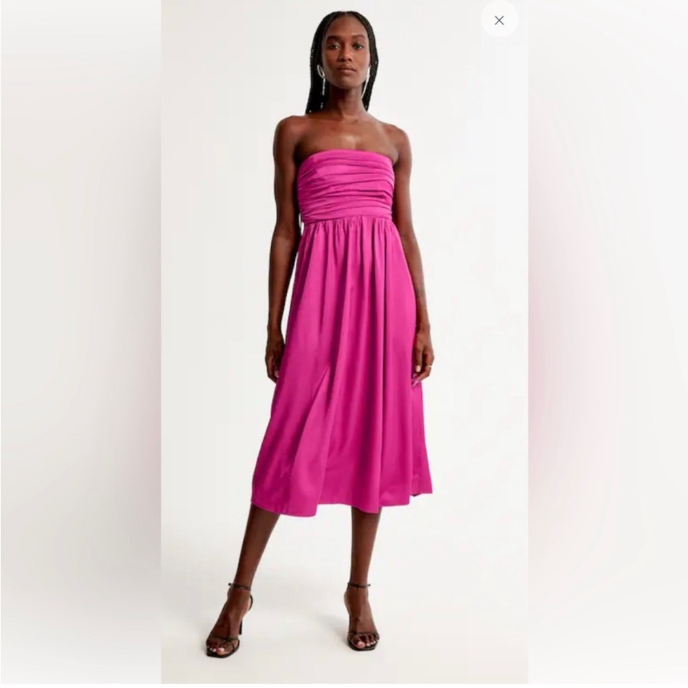 Abercrombie pink midi dress
